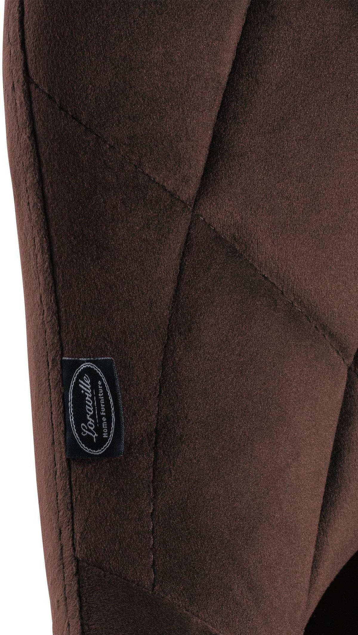 BARHOCKER 2er Set Samt braun - Weiß/Braun, Textil/Metall (46/83/49cm) - CLP