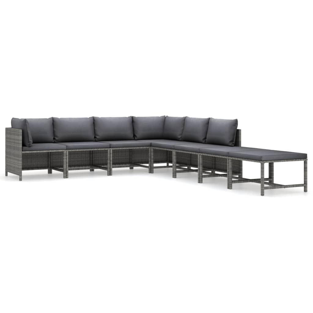 GARTENSET Reidinger 8-teilig - Grau, Metall - Nettlife