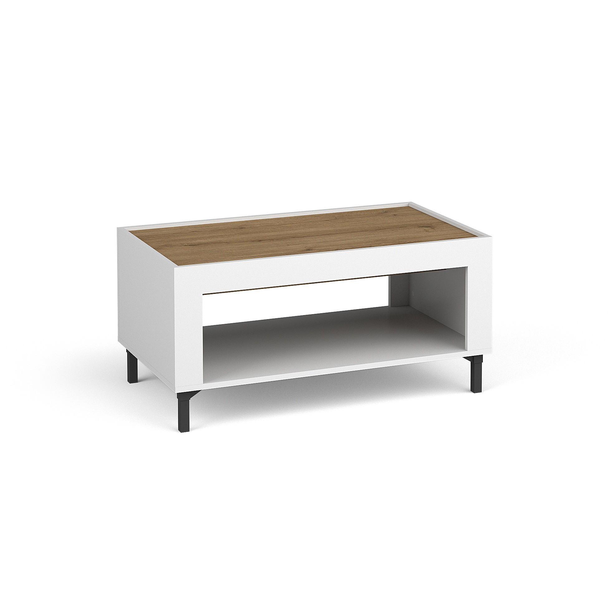 COUCHTISCH Monta 97×56 cm, Weiß - Weiß, Holzwerkstoff (56/97/47cm) - Beautysofa