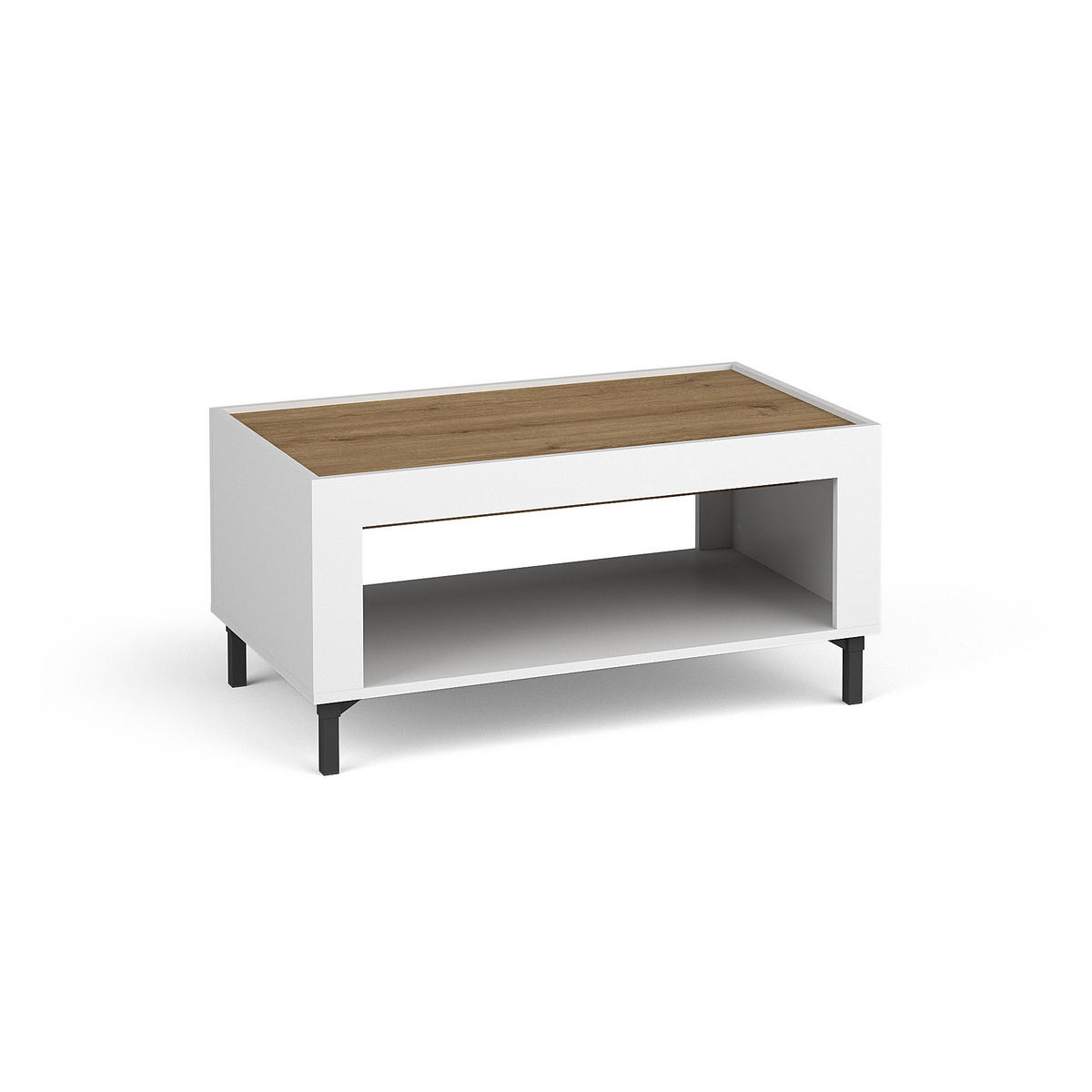 COUCHTISCH Monta 97×56 cm, Weiß - Weiß, Holzwerkstoff (56/97/47cm) - Beautysofa