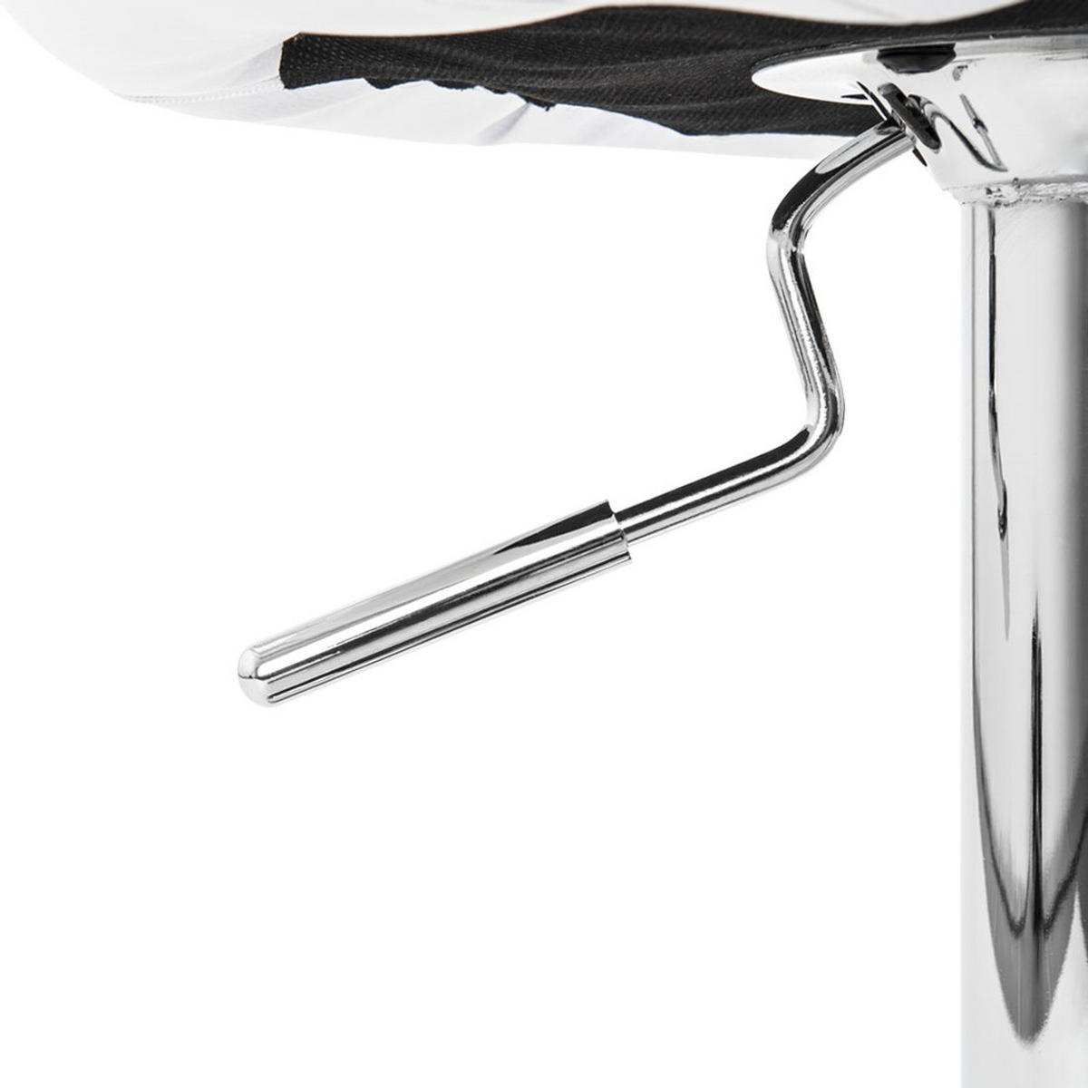 BARSTUHL - Metall / Kunstleder - Chromfarben/Weiß, Kunststoff/Metall (55/82/51cm) - home24