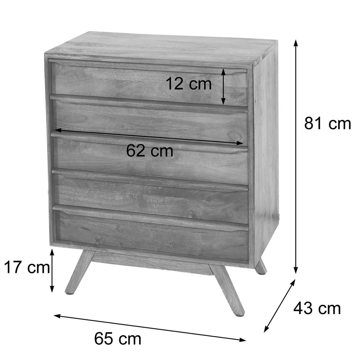 HIGHBOARD Walnuss Dekor - Walnussfarben, Holz (65/81/39cm) - MCW