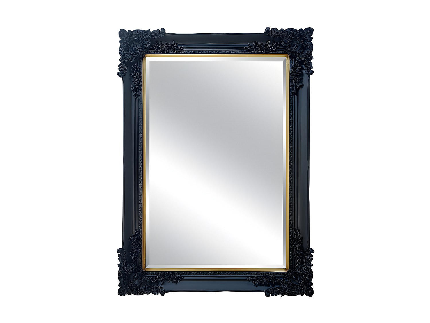 WANDSPIEGEL - 79cm x 1cm - Eukalyptus - schwarz - ATALAYA - Schwarz, Holz (79/109/1cm) - Vente-Unique