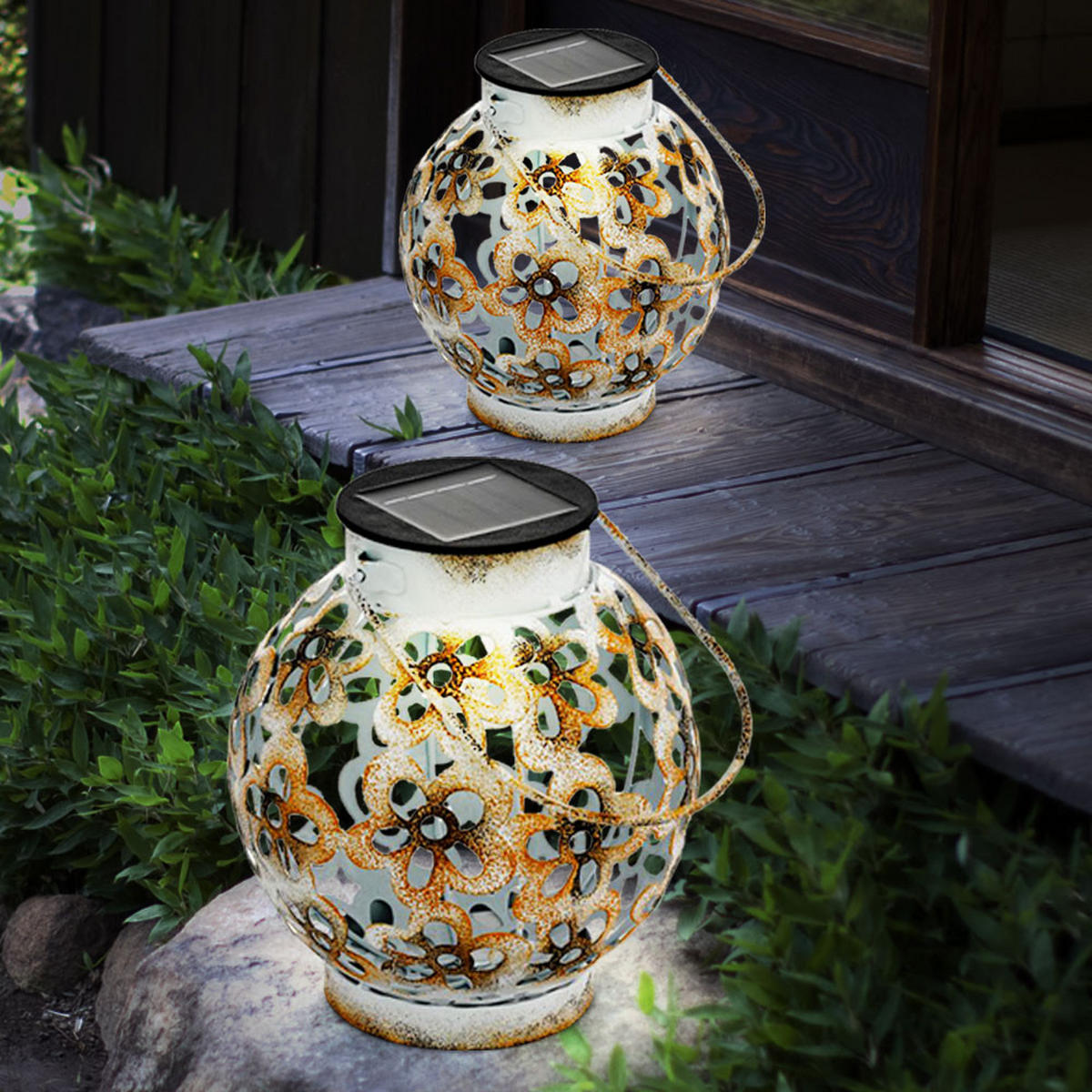 LED AUSSENLEUCHTE Weiß Gelb - Weiß, Metall (15/15/14cm)