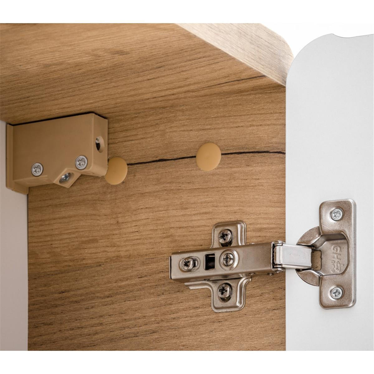 HÄNGESCHRANK Luton-56 - Weiß, Holzwerkstoff (35/35/22cm) - Lomado