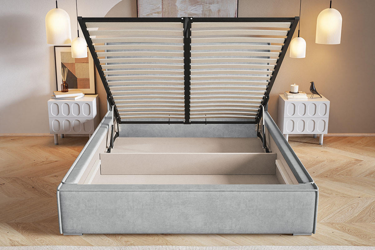 POLSTERBETT 200x200 Sydney mit Bettkasten, Vanille - Beige, Holz/Textil (200/200cm) - Emporius