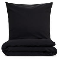 BETTWÄSCHE 3-teilig, 240/220 cm & 2x 40/80 cm, Schwarz - Schwarz, Textil (240/220cm) - Blumtal