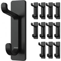 KLEBEHAKEN 12-teiliges Set Schwarz - Schwarz, Metall (8.9/5.6/20.3cm)