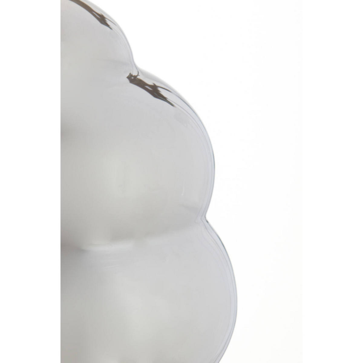 TISCHLAMPE Misty Grau 30/30/46 cm - Grau, Glas (30/30/46cm) - Light & Living