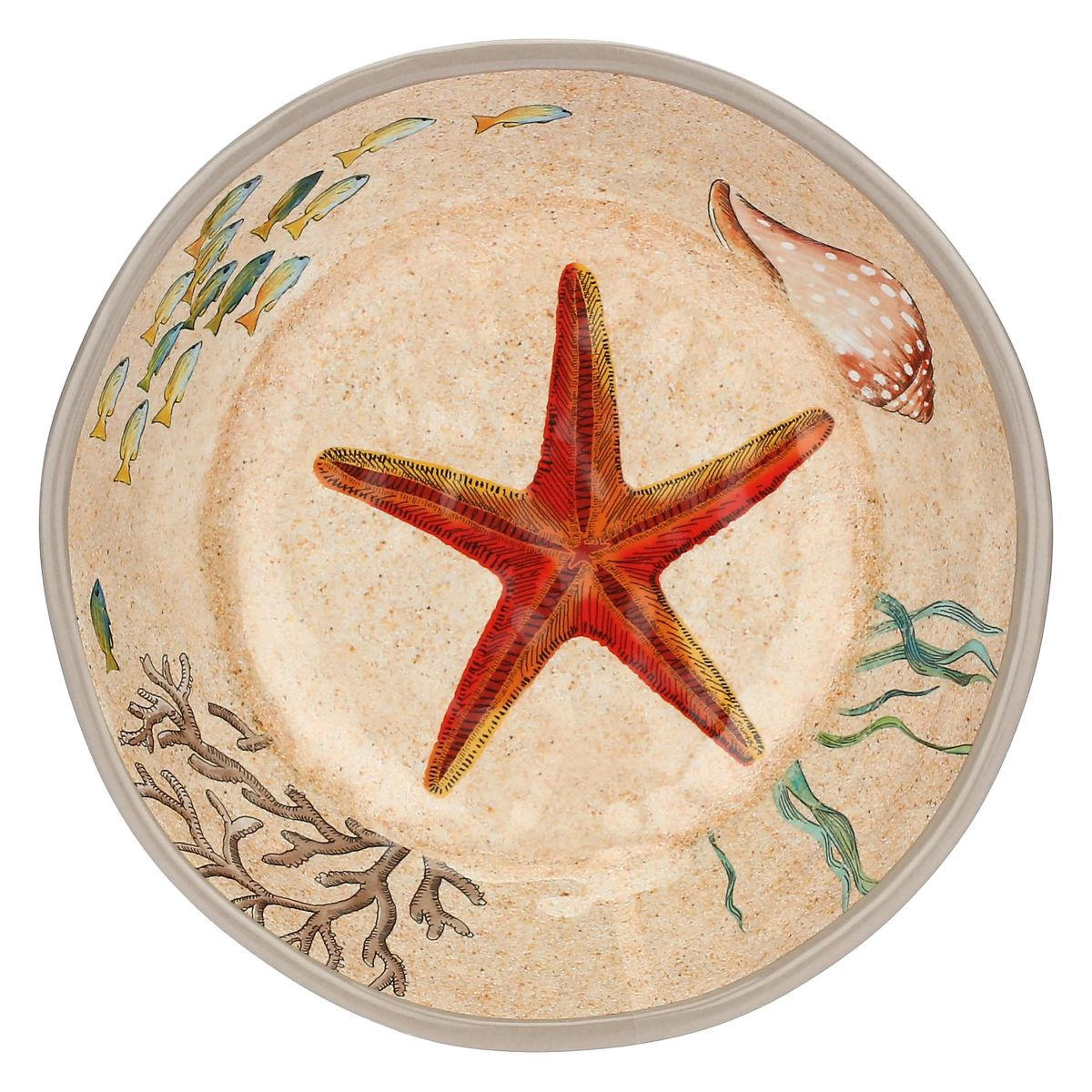 TELLER tief / Suppenteller Ø 19,5 cm Sea Life Set mit 2 Stück - Multicolor, Kunststoff (19.5cm) - Rose & Tulipani