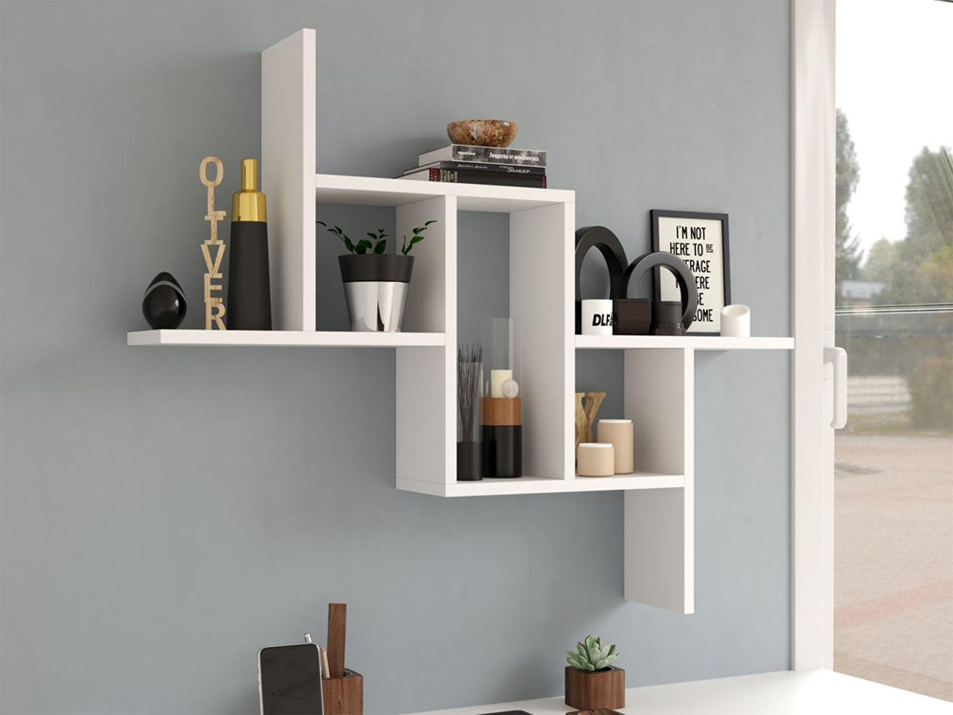WANDREGAL Fiesta Weiß 90 cm - Weiß, Holzwerkstoff (119/55/18cm) - Selsey