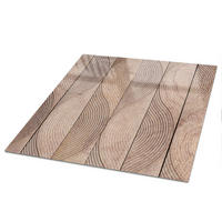 TISCHPLATTE 50x50 cm – Geometrische Textur - Grau, Glas (50/50/0.4cm) - Wallfluent
