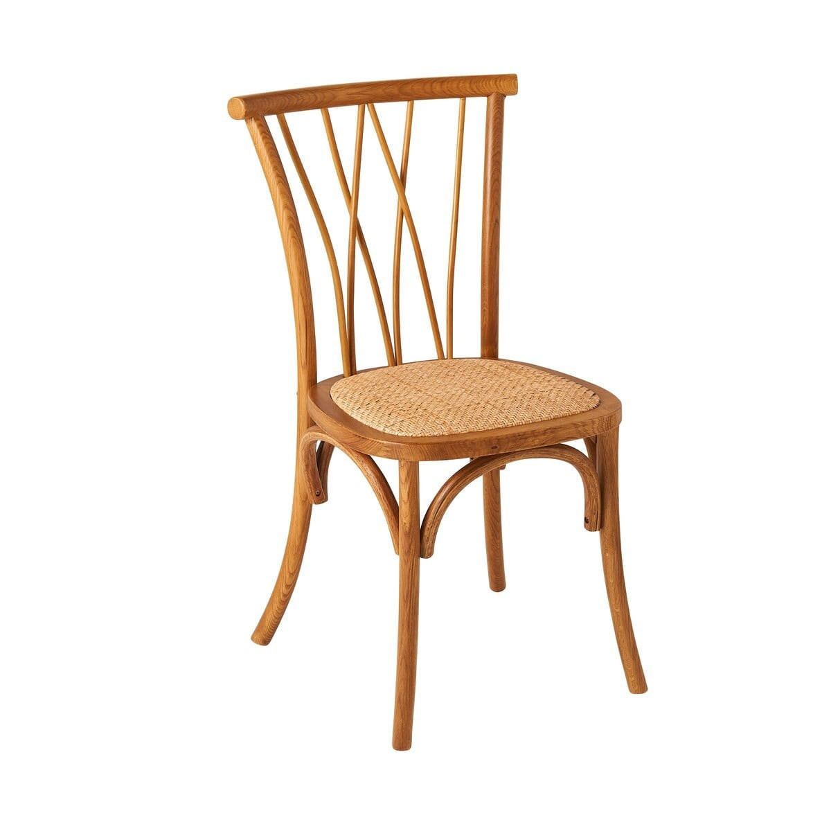 EICHENSTÜHLEN mit Rattan-Sitzfläche, 2er Set - 46/45/77 cm - Braun, Holz (46/77/53cm) - Signature