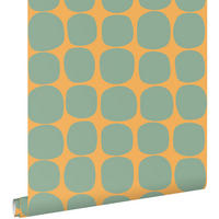 TAPETE grafisches Motiv 50 x 900 cm - Grün, Papier (50/900cm) - ESTAhome