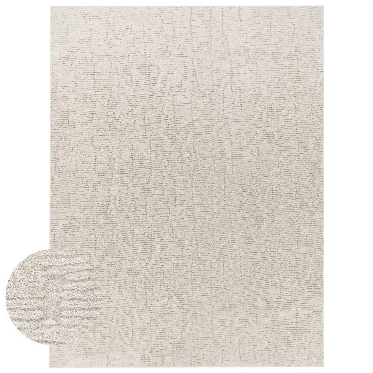 HOCHFLORTEPPICH Boho Creme 160 x 220 cm - Creme, Kunststoff (160/220cm) - TT Home