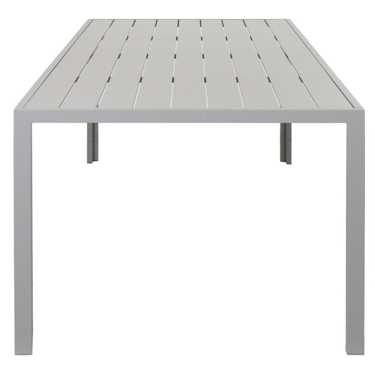GARTENGARNITUR Tisch+6xStuhl Grau - Grau, Metall - PROREGAL