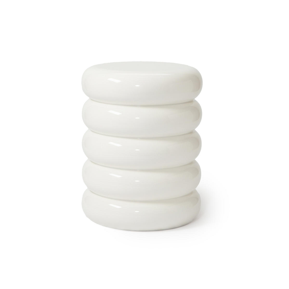 BEISTELLTISCH - Weiß, Metall (31/31/45cm) - Relaxdays