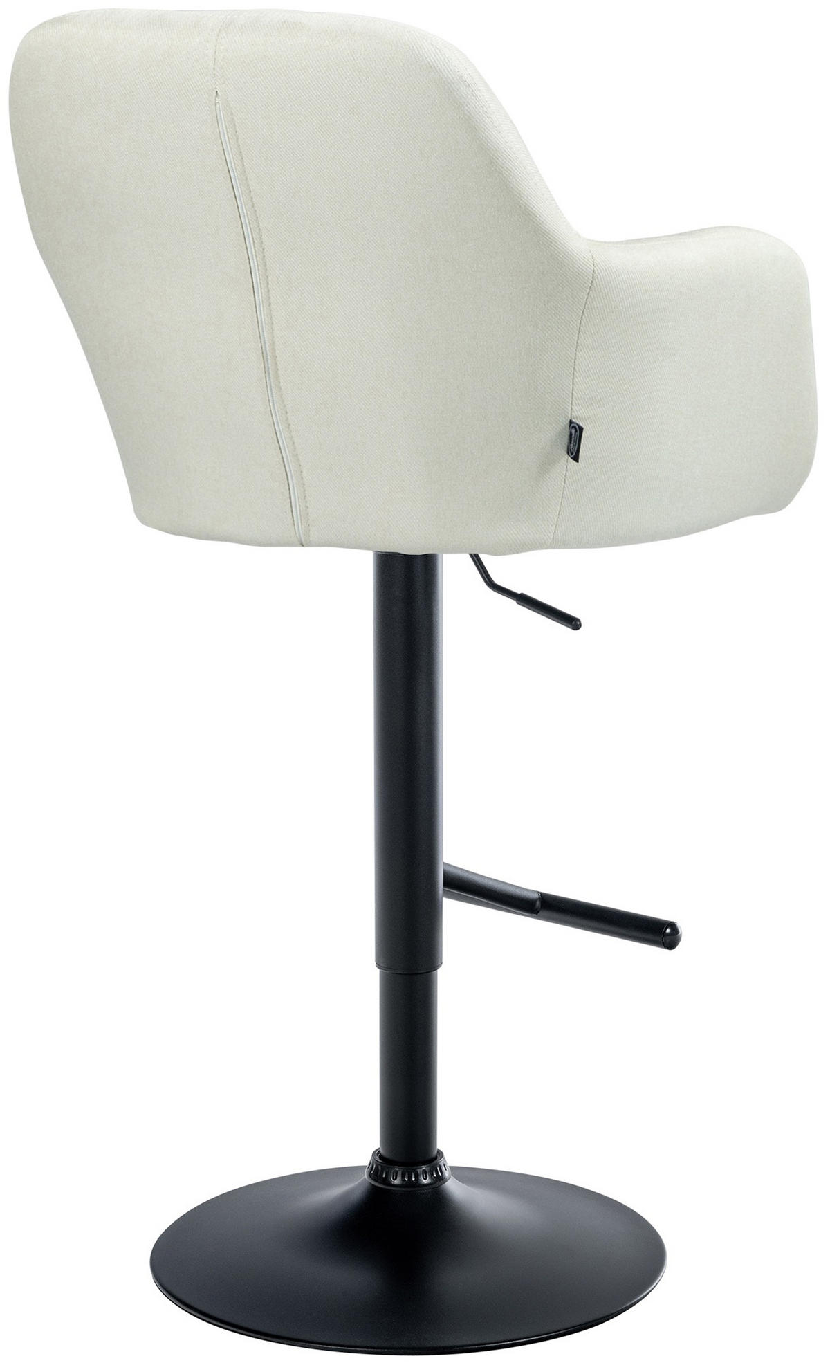 BARHOCKER Nardo Stoff schwarz creme - Schwarz/Naturfarben, Textil/Metall (57/118/59cm) - TPFLiving