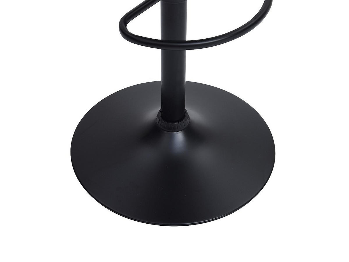 BARHOCKER höhenverstellbar - Cord & schwarzes Metall - Cremefarben - MASURIE - Creme, Textil (46/115/53.5cm) - Vente-Unique