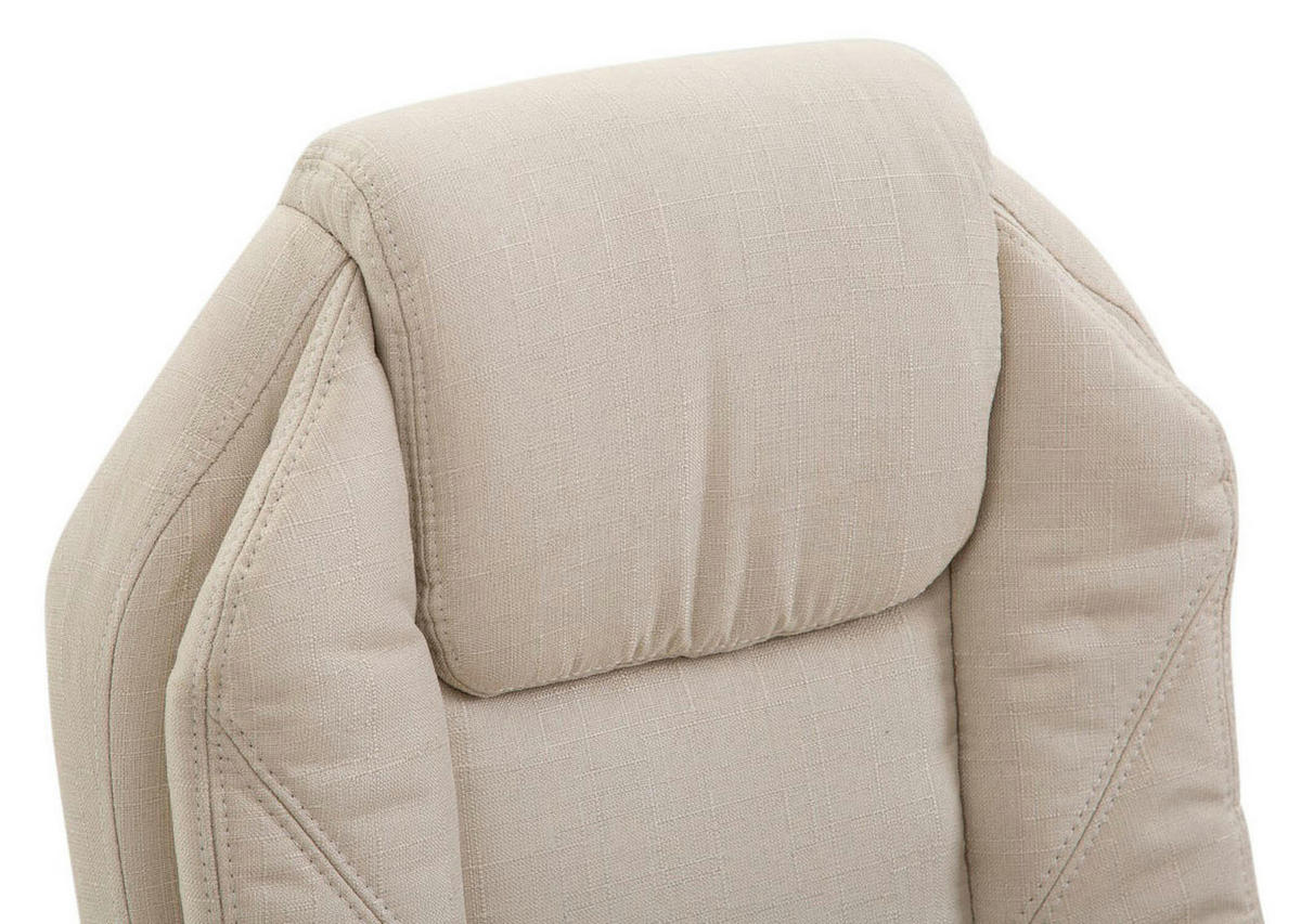 BÜROSTUHL Castan, Stoff Creme - Creme, Textil/Metall (67/124/64cm) - TPFLiving