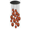 GALERIELEUCHTE Echos 20-flammig Braun Ø 18/25cm - Schwarz/Braun, Glas (18/18/20cm) - s.luce