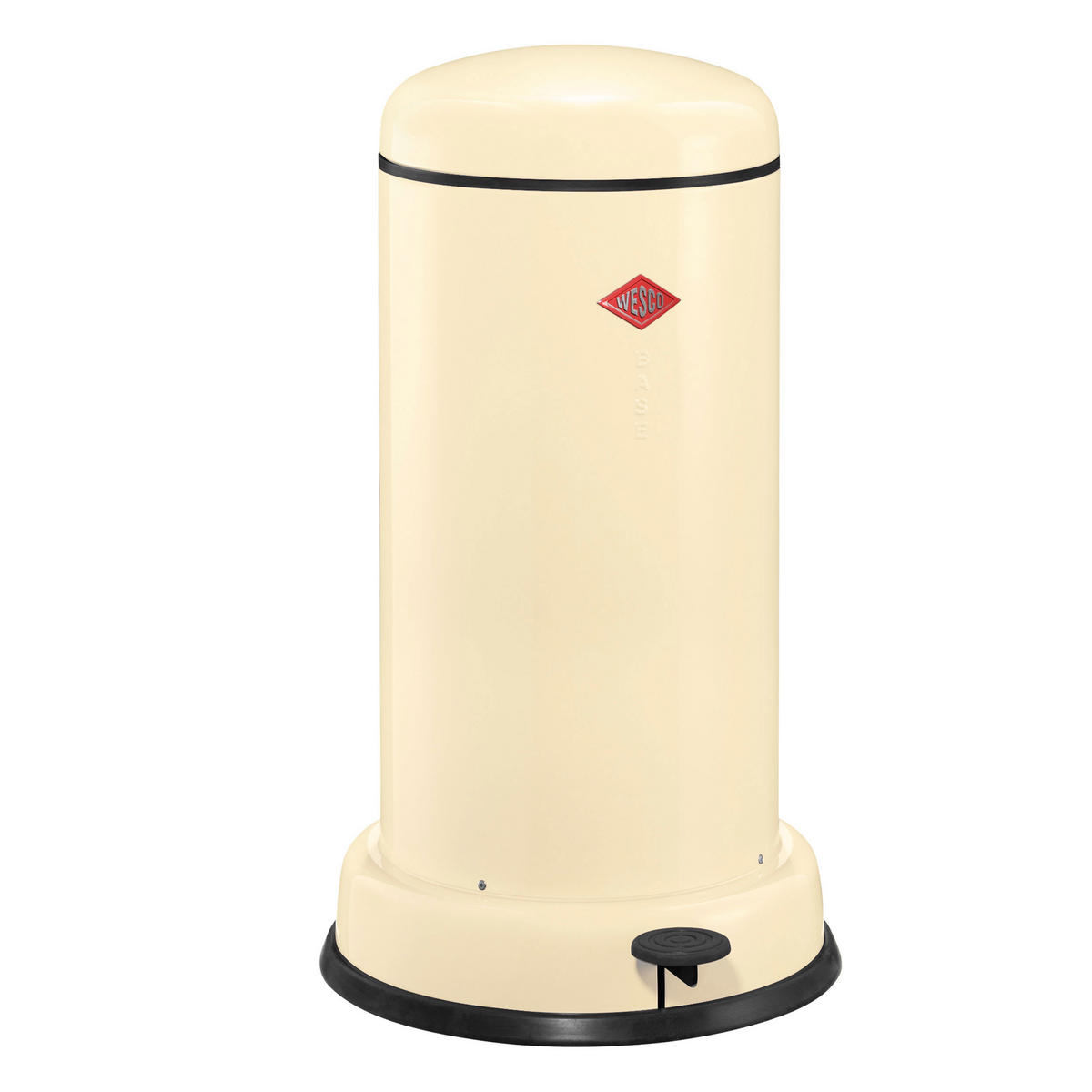 TRETABFALLSAMMLER Baseboy Mandel - Beige, Metall (36.2/63.5/36.2cm) - Wesco