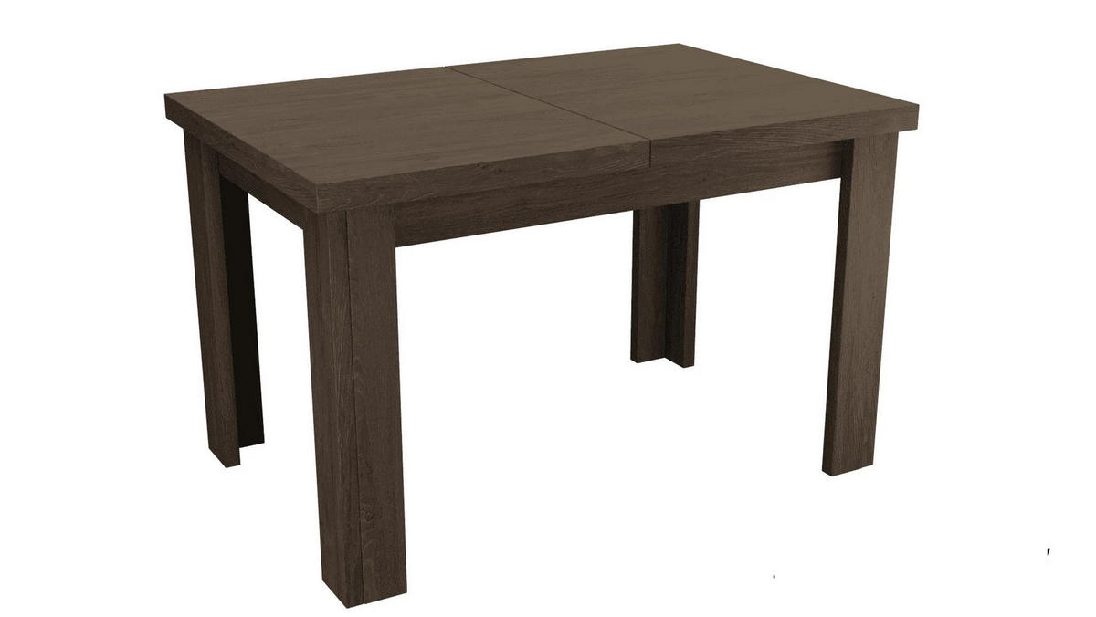 ESSTISCH ausziehbar 120-160 cm Esche dunkel - Dunkelbraun, Holzwerkstoff (120/80/48cm)