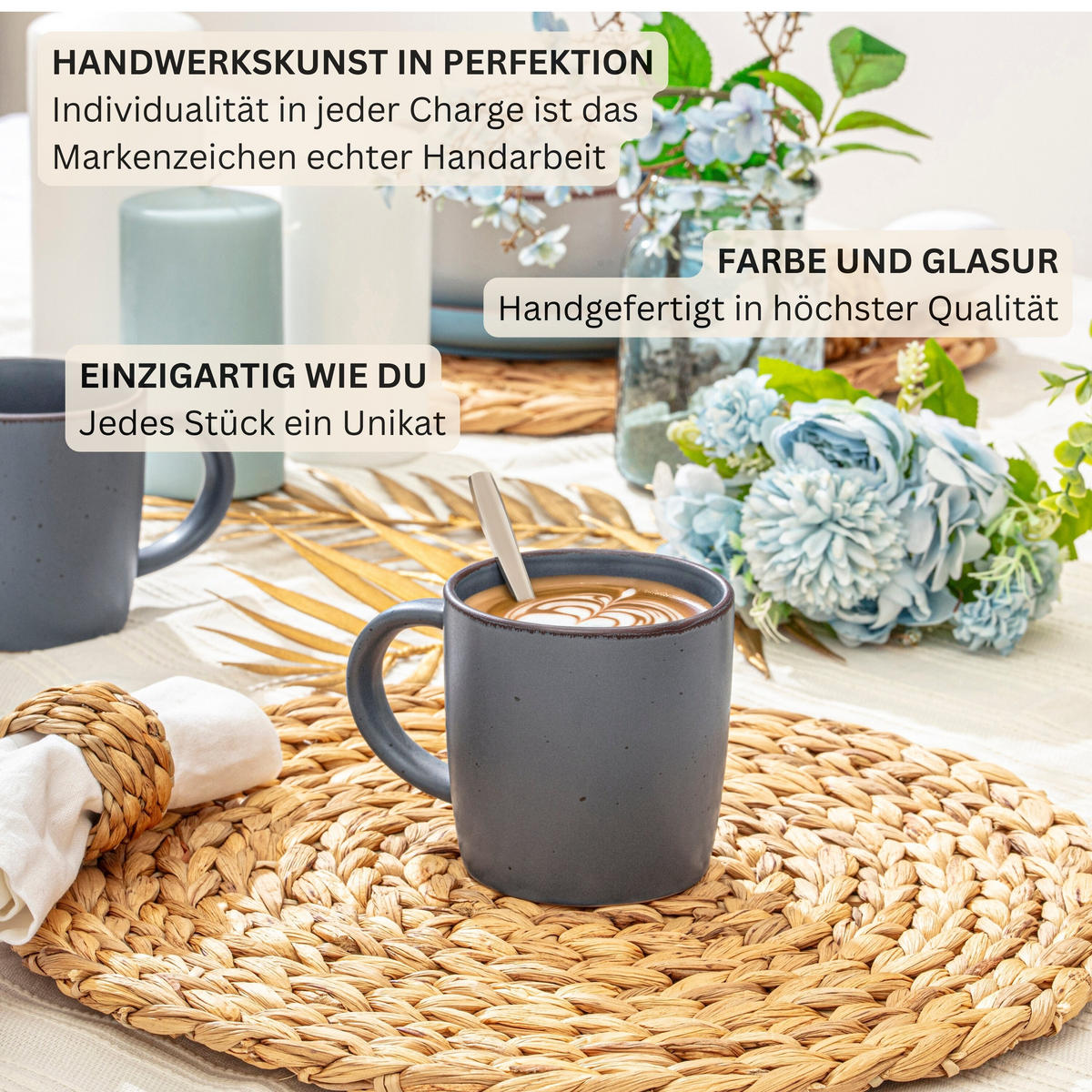 KOMBISERVICE BOMBAY MOONLIGHT - 20 tlg aus Steingut - Multicolor, Stein (27/9.5/27cm) - Sänger