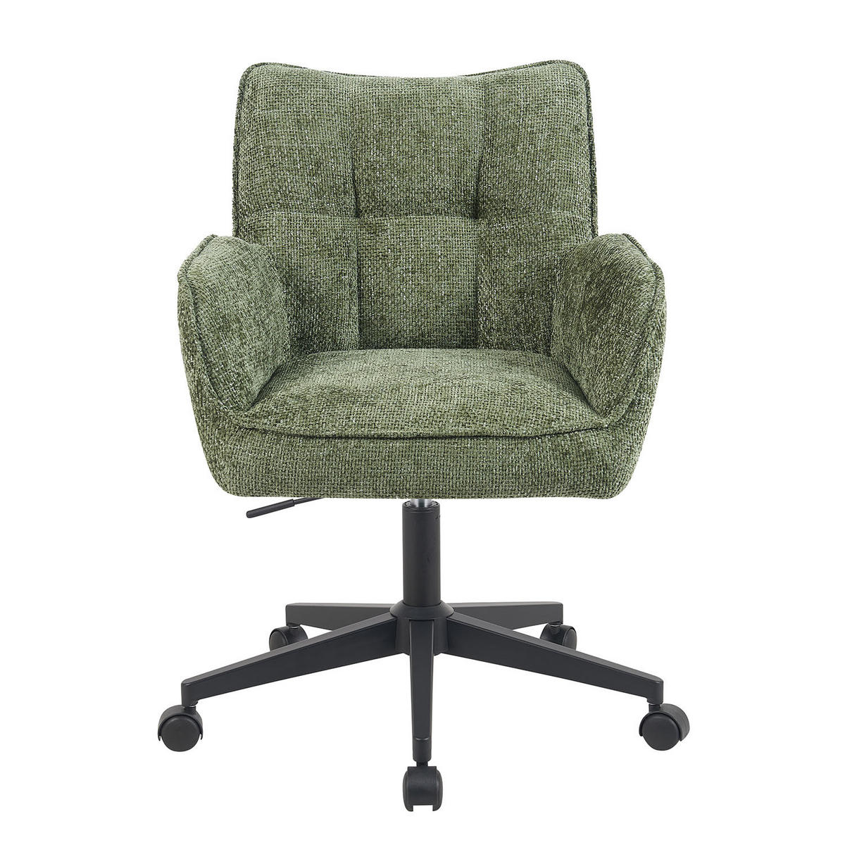 BÜROSTUHL Mika-Sven - Schwarz/Grün, Textil/Metall (59/81/66cm) - DUBI Möbel