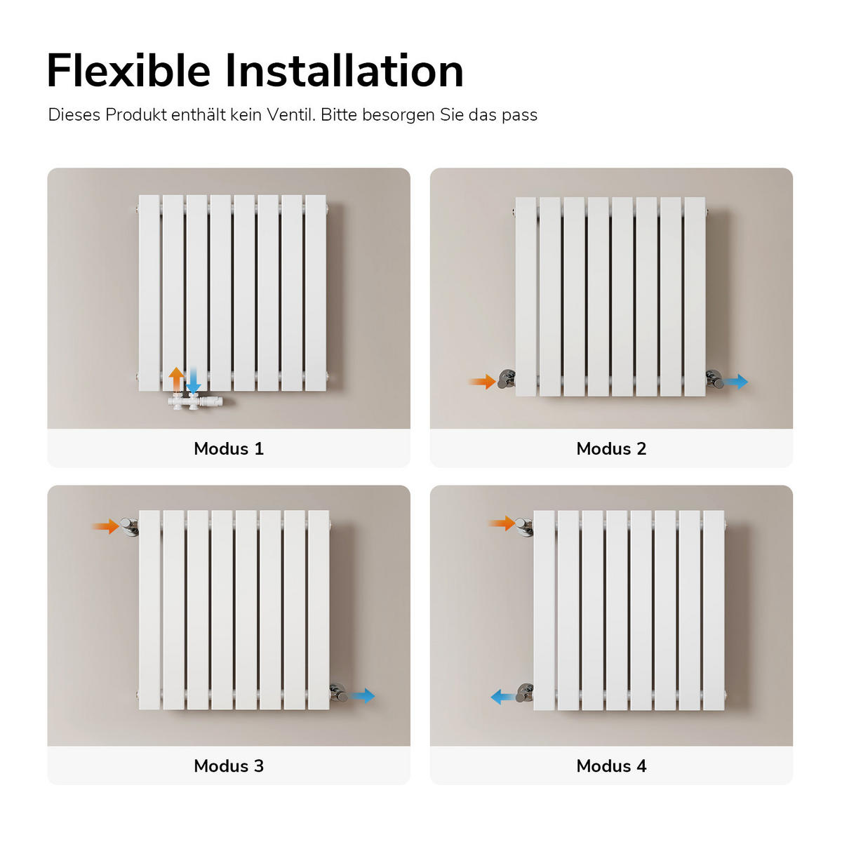 RADIJATOR Plosnati radijator Bijeli 63/62/4,9 cm - bijela, metal (62/63/5.2cm) - EMKE
