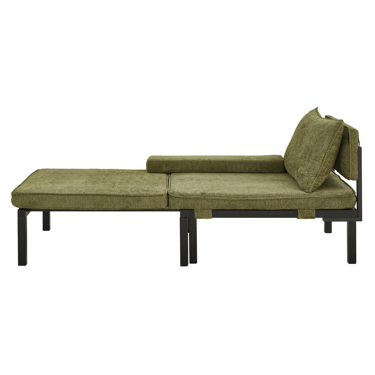 SCHLAFSESSEL mit Schlaffunktion, USB-Type-C-Anschluss und platzsparendem Ausziehdesign, Grün - Grün, Textil (82/79/176cm) - Redom