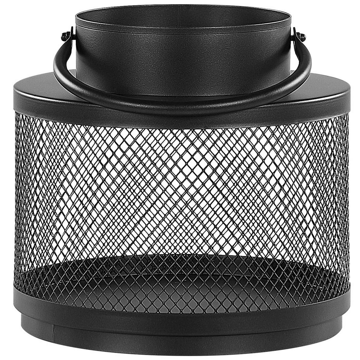 LATERNE Metall 24 cm Schwarz Yamdena - Schwarz, Metall (24/24/24cm) - Beliani