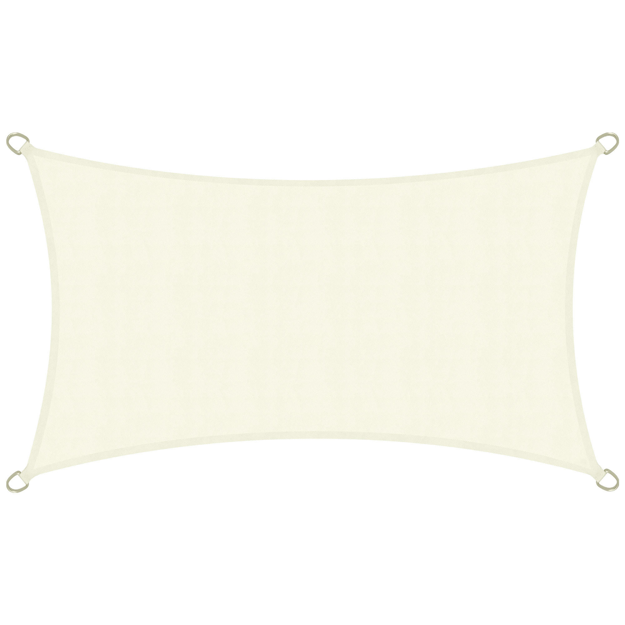 SONNENSEGEL SolVision PS9 200/400 cm rechteckig Creme PE - Creme, Kunststoff (400/200cm) - Sol Royal