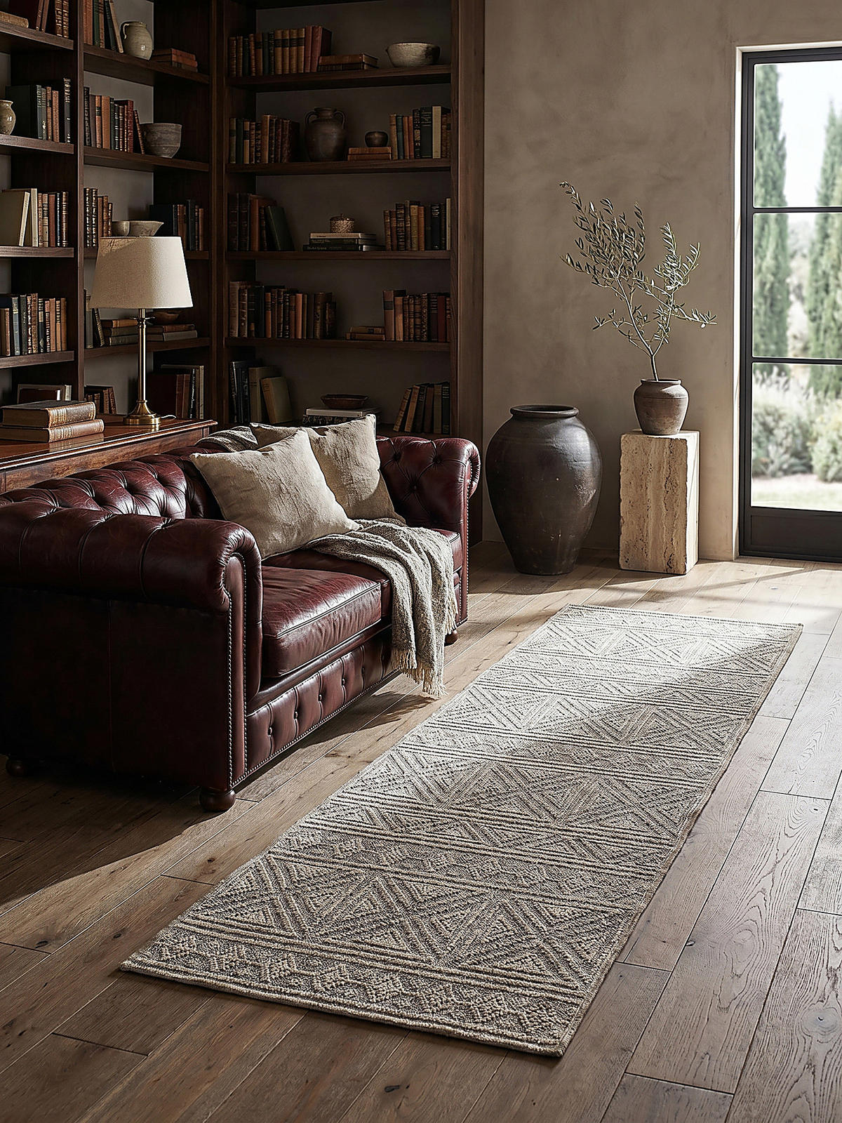TEPPICH Waschbar LEAM, geometrisch, Grau, 58 x 230 cm - Grau, Textil (58/230cm) - KADIMA DESIGN