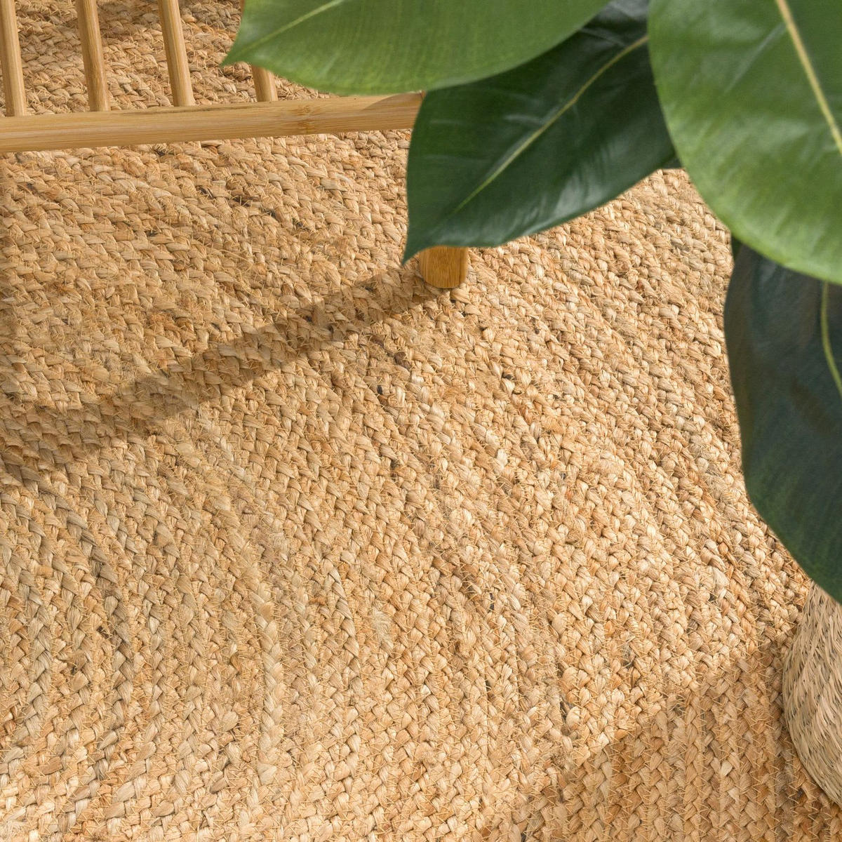 FLACHWEBETEPPICH Cutout Elfenbein Ø 160 cm - Weiß, Naturmaterialien (160/160cm) - TT Home