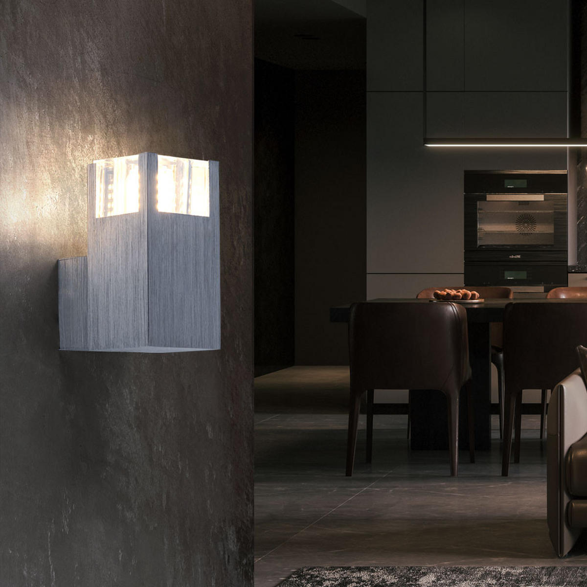 LED WANDLEUCHTE AMOENA Aluminium Silber - Silberfarben, Metall (5/10/7.5cm) - Globo Lighting