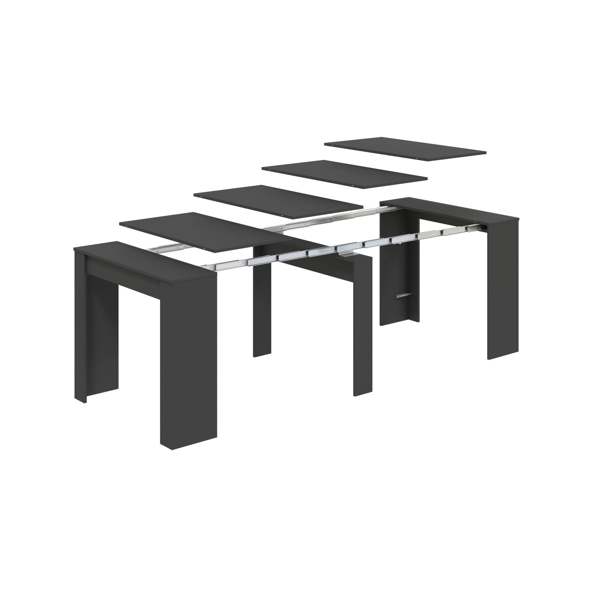 TISCH Ausziehbar Anthrazit 51/90/78 cm - Anthrazit, Holzwerkstoff (51/90/78cm) - DMORA