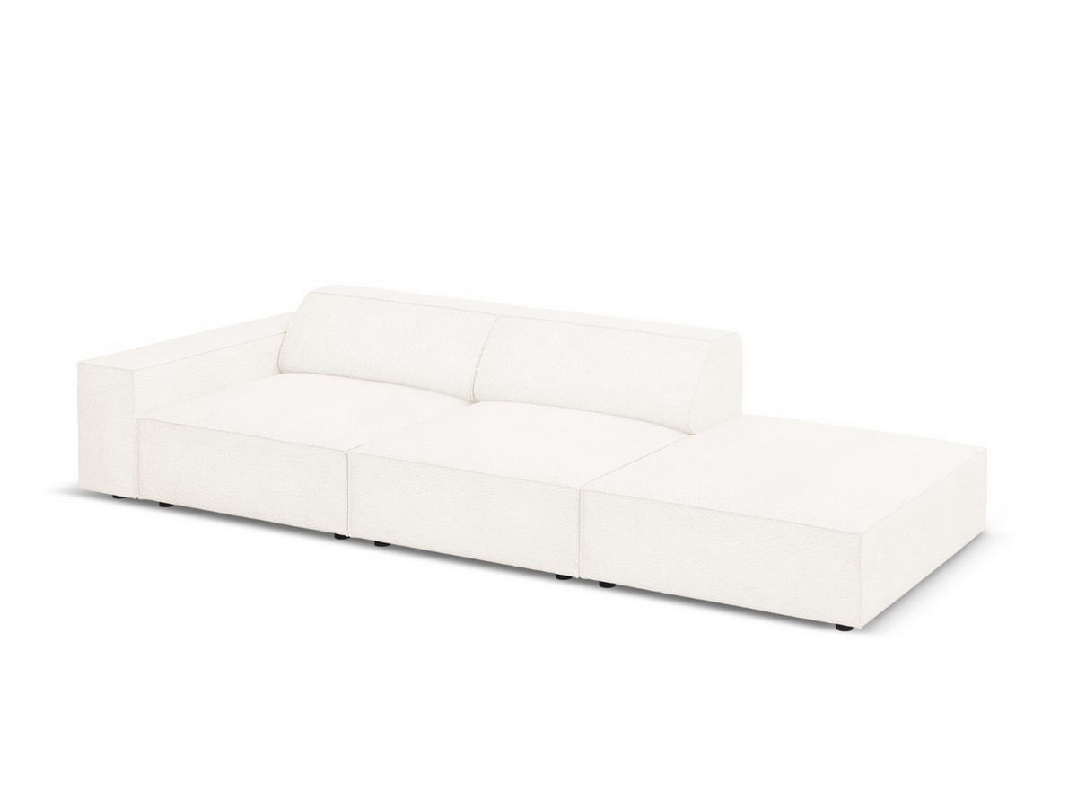 RECHTES-SOFA Jodie aus Boucle beige 3 Sitzplätze - Beige, Textil (102/70/262cm) - Micadoni