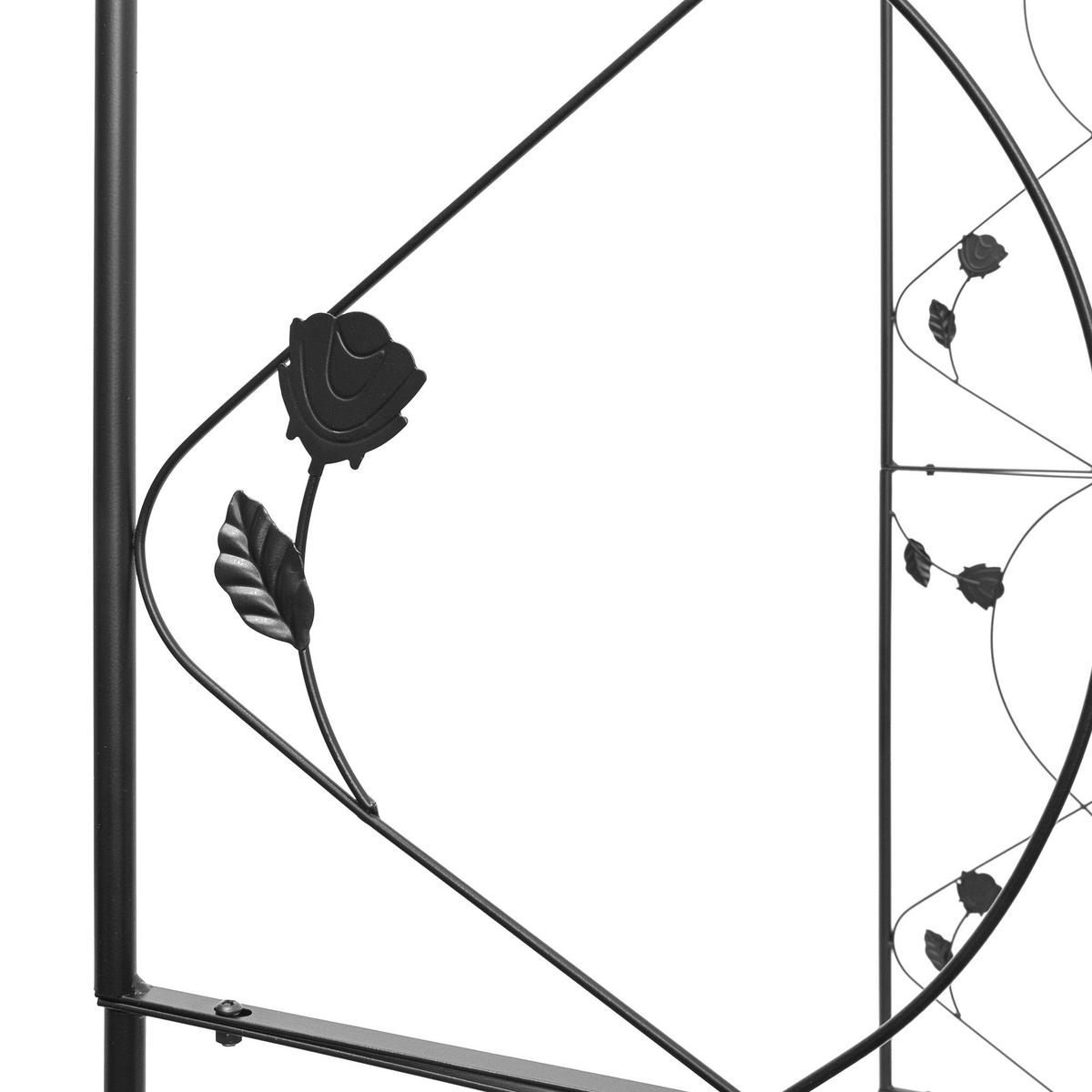 ROSENBOGEN - Schwarz, Metall (137/255/39cm) - Relaxdays
