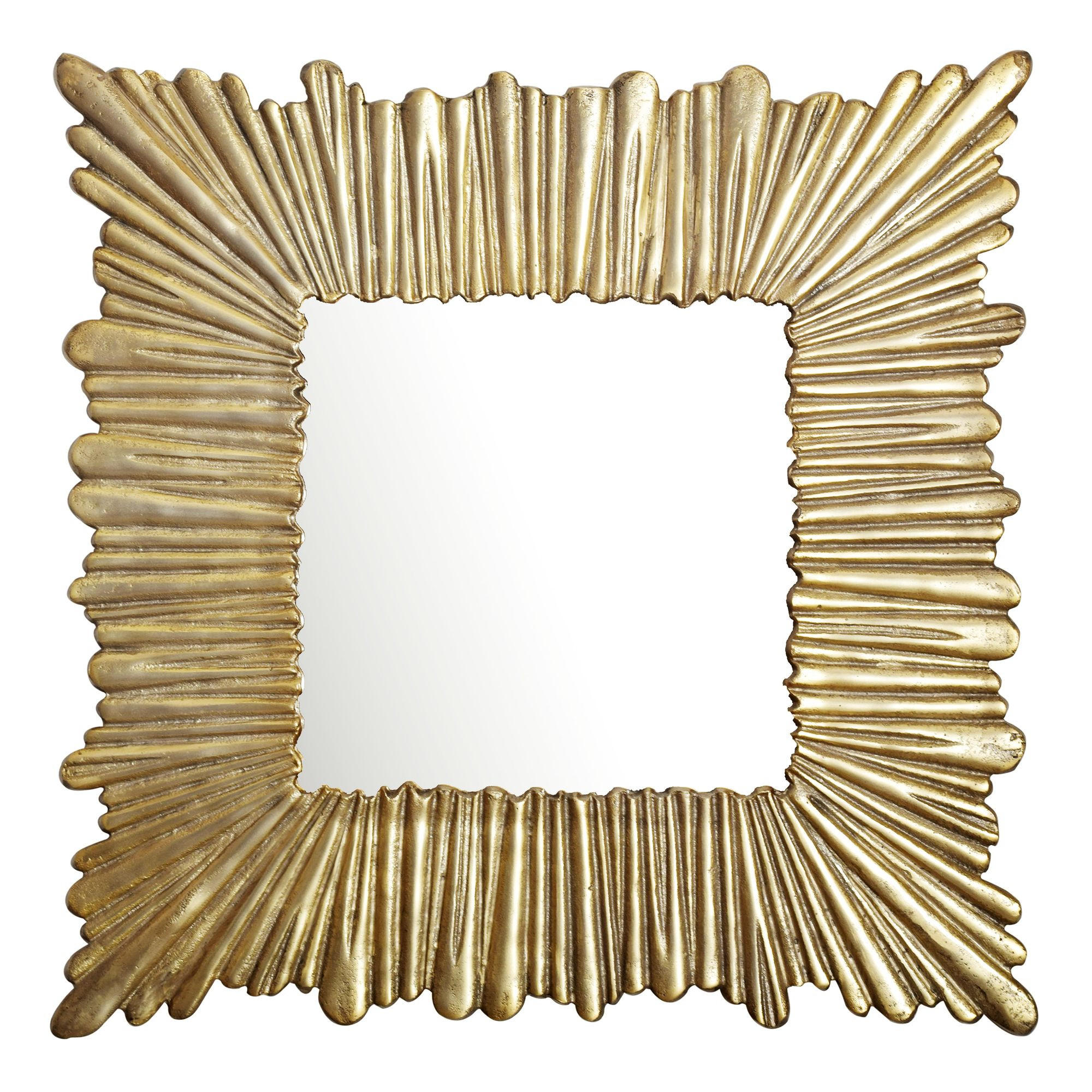 WANDSPIEGEL Quadrat Metall Gold 75x75 cm Moderner Rahmen - Goldfarben, Glas (75/75/3cm) - KADIMA DESIGN