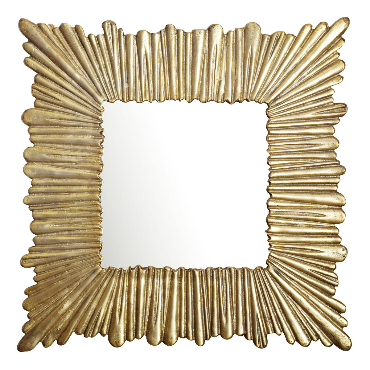 WANDSPIEGEL Quadrat Metall Gold 75x75 cm Moderner Rahmen - Goldfarben, Glas (75/75/3cm) - KADIMA DESIGN