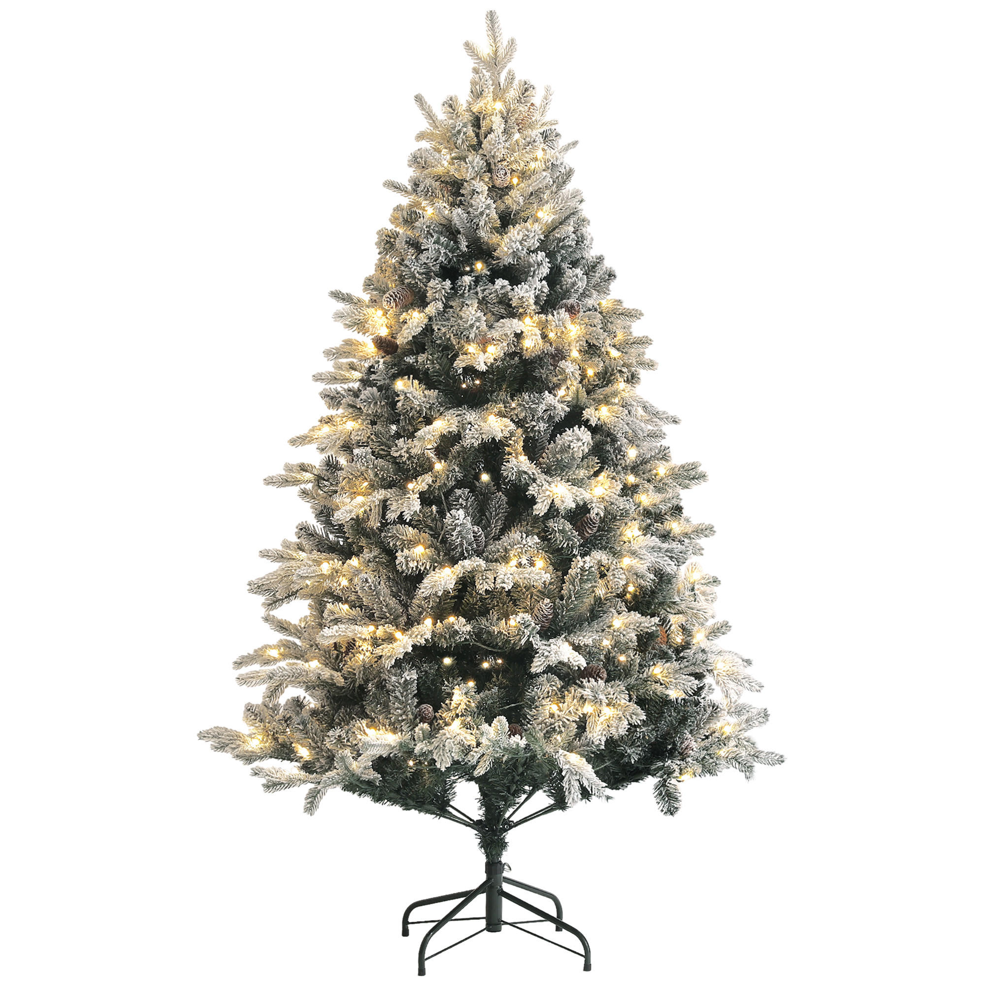 KÜNSTLICHER Weihnachtsbaum, 180 cm Christbaum mit 793 Spitzen für Weihnachten - Grün, Kunststoff (180cm) - HOMCOM