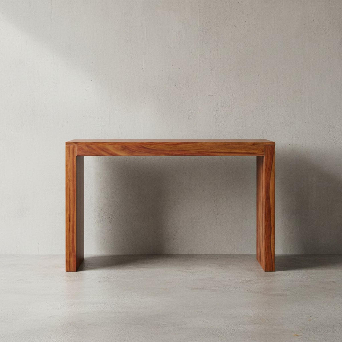 KONSOLENTISCH – Massivholz, platzsparend, Landhausstil, stabiles Gestell - Braun, Holz (40/115/75cm) - KADIMA DESIGN