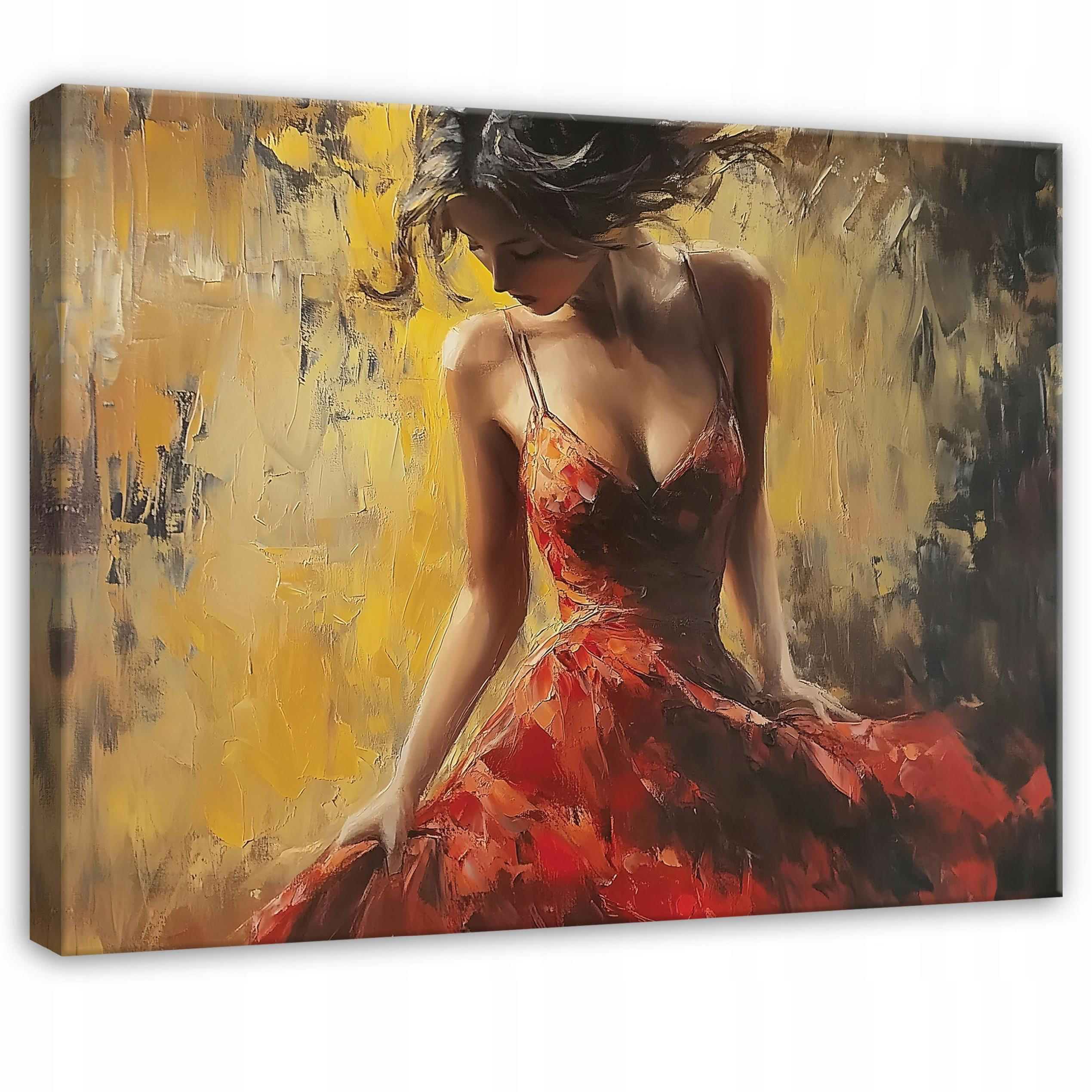 LEINWAND BILDER Frau Abstrakt Kunst Modern 100x70 - Multicolor, Holzwerkstoff (100/70cm) - Wallarena
