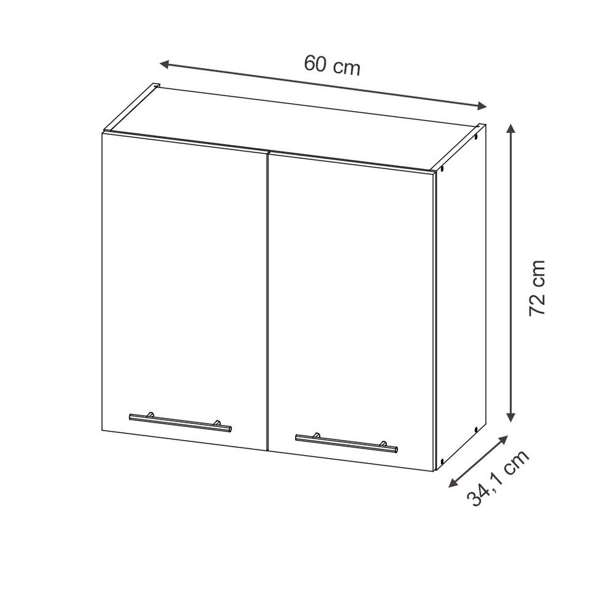 HÄNGESCHRANK Fame-Line Dunkelblau Hochglanz 60 cm - Weiß/Dunkelblau, Holzwerkstoff (60/72/34.1cm) - Vicco