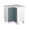 ECKSCHRANK FÜR HAUSRAT R-Line Blau-Grau 75.6 cm mit Tür, mit Arbeitsplatte - Blaugrau/Weiß, Holzwerkstoff (75.6/81.6/60cm) - Vicco