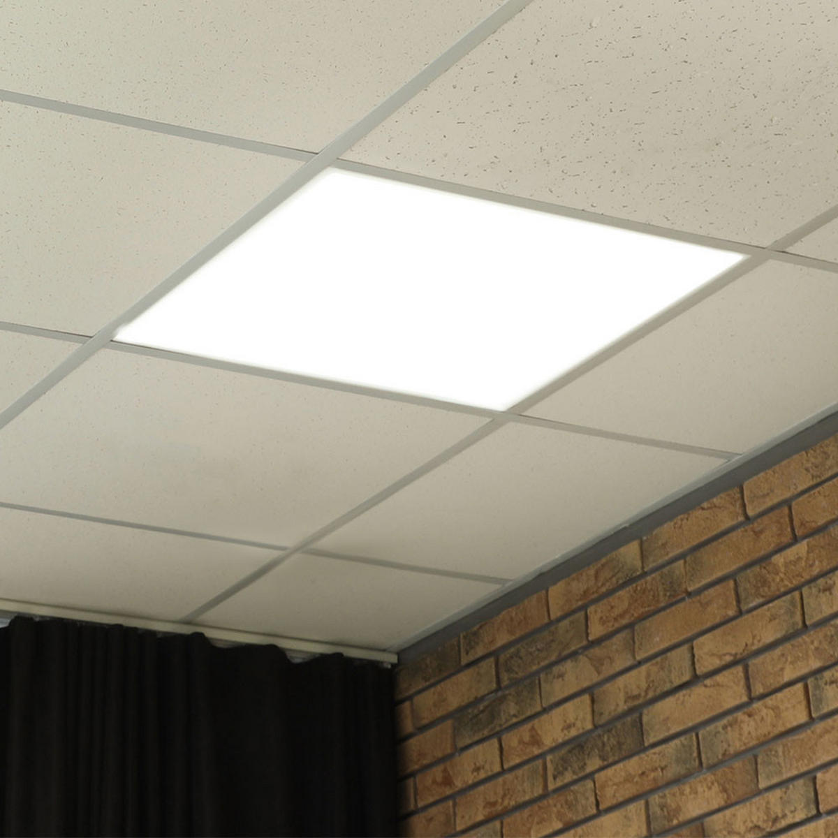 LED EINBAU PANEL Aluminium Weiß - Weiß, Metall (59.5/59.5/3.3cm)