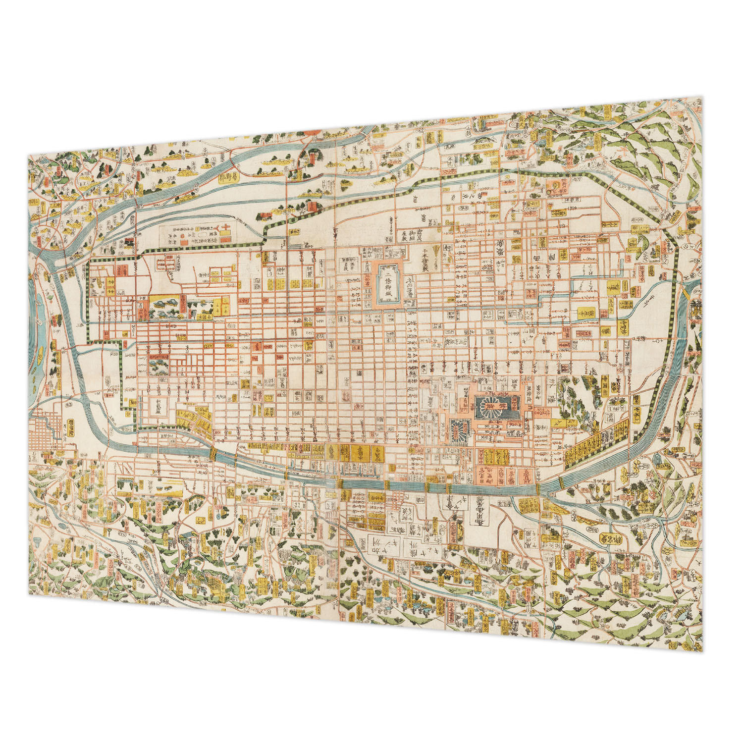 FOTOTAPETE 312x219 cm - Antike Karte - Beige, Textil (312/219cm) - Wallfluent