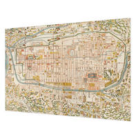 FOTOTAPETE 312x219 cm - Antike Karte - Beige, Textil (312/219cm) - Wallfluent