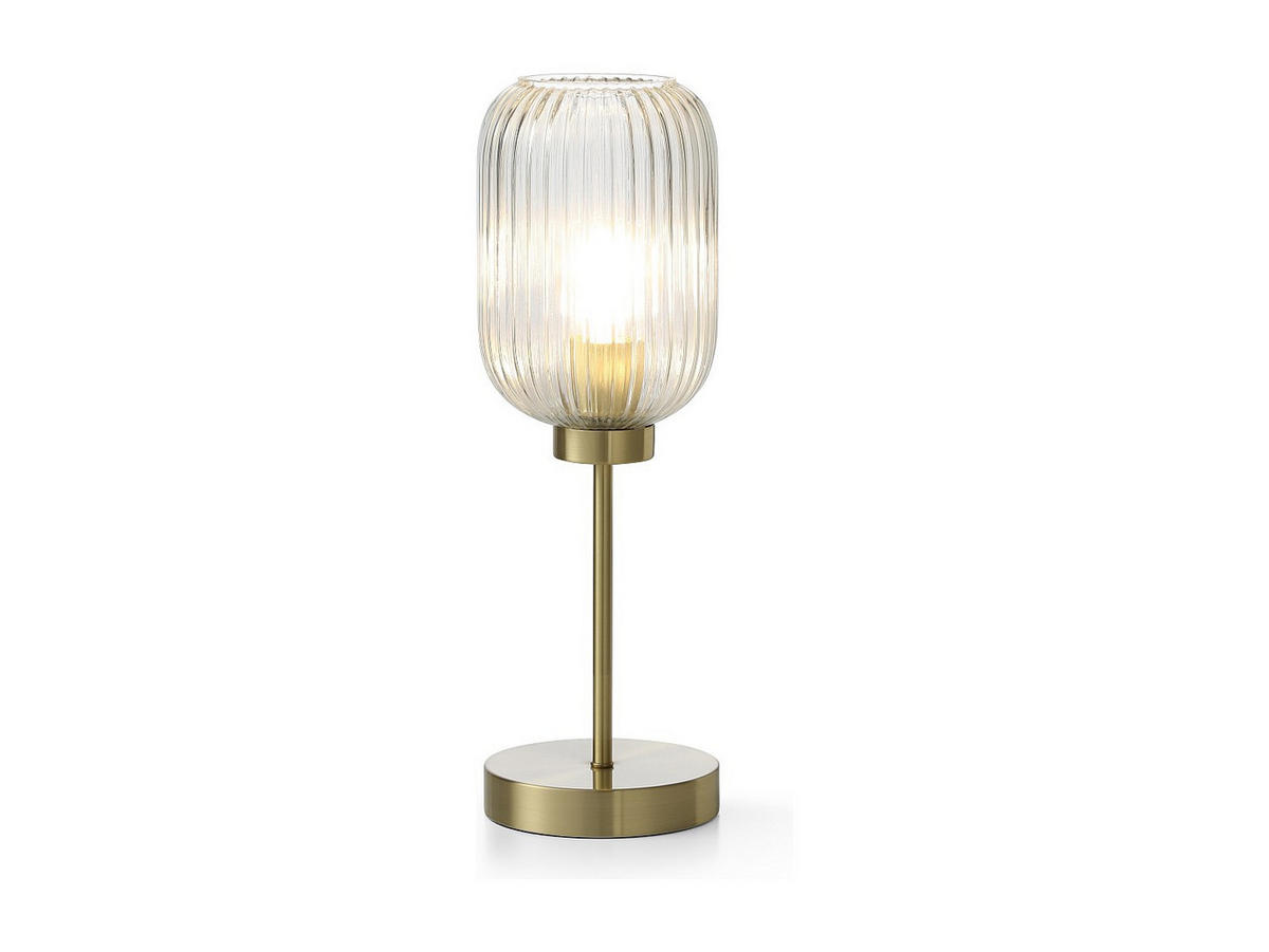 TISCHLAMPE - 14 cm x 14 cm - Metall, Metall - Goldfarben - LOUXOR - Goldfarben, Metall (14/14/43.5cm) - Vente-Unique